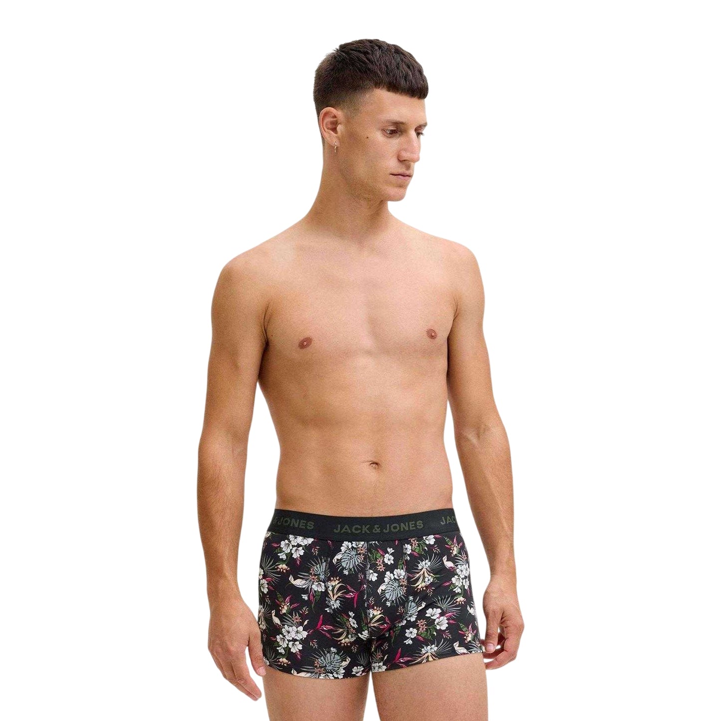 Black - Side - Jack And Jones Mens Fibre Boxer Shorts (Pack of 3)