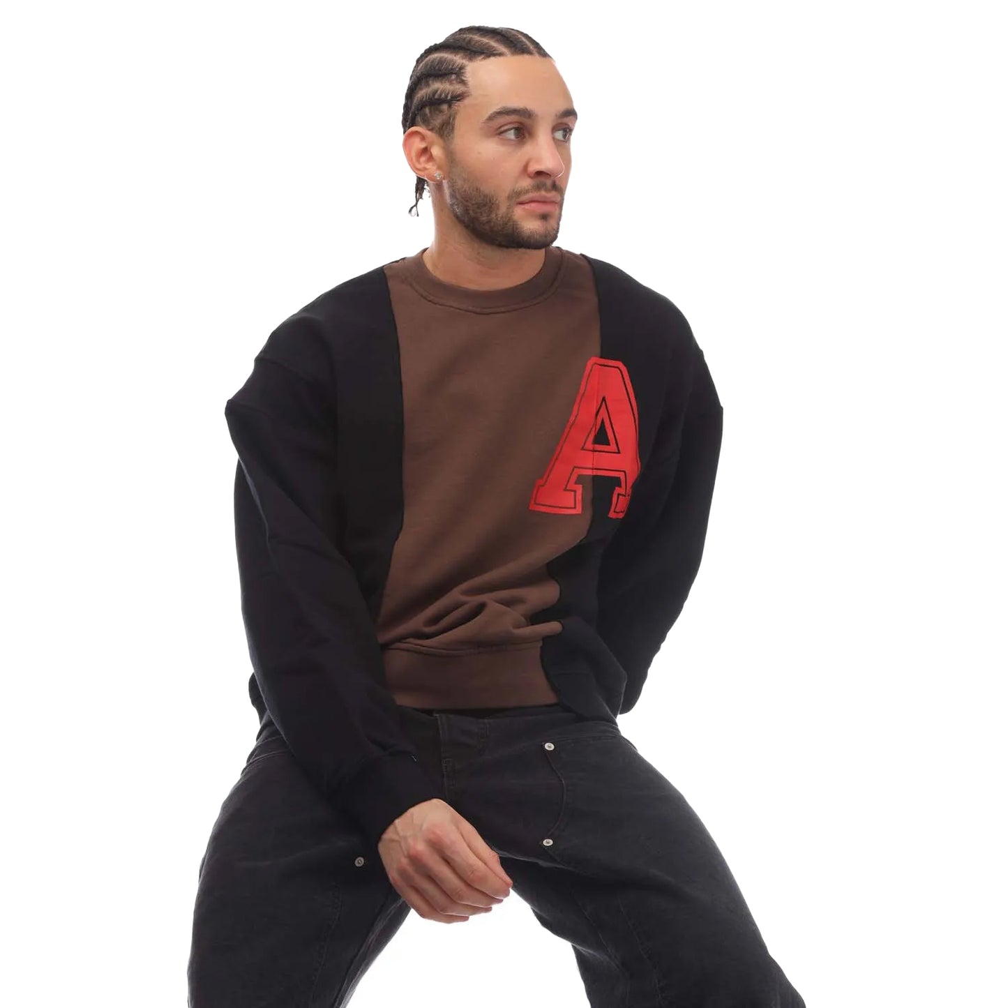 Black - Side - Ambush Unisex Adult Varsity Crew Neck Sweatshirt