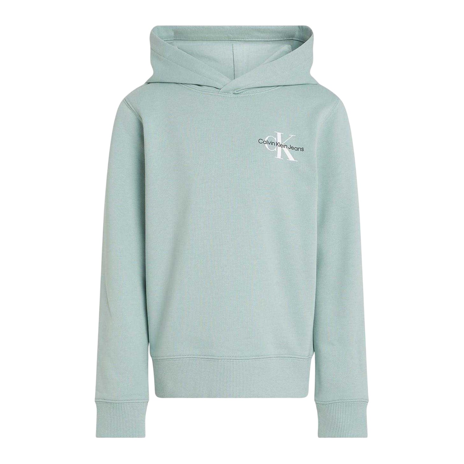 Green - Front - Calvin Klein Childrens-Kids Cotton Pullover Hoodie