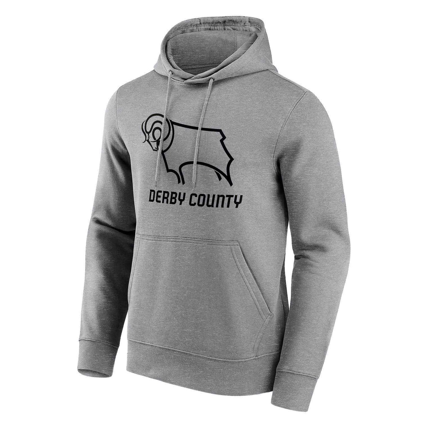 Grey - Front - Derby County FC Mens Hoodie