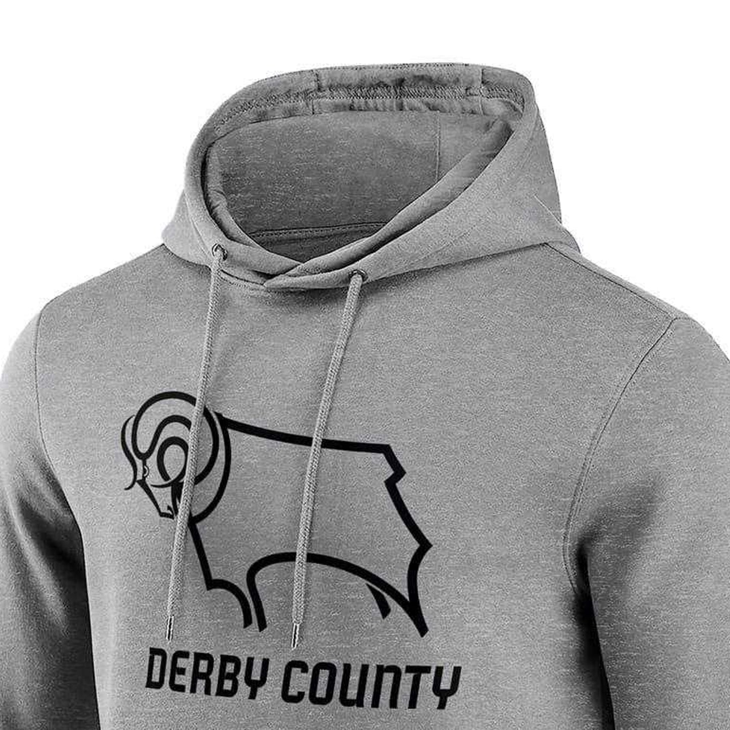 Grey - Side - Derby County FC Mens Hoodie