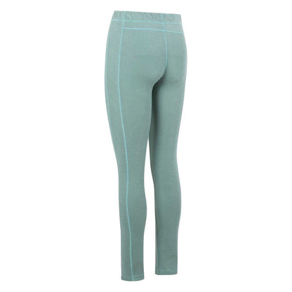 Pewter-Teal - Back - Trespass Womens-Ladies Sunita Ribbed Leggings