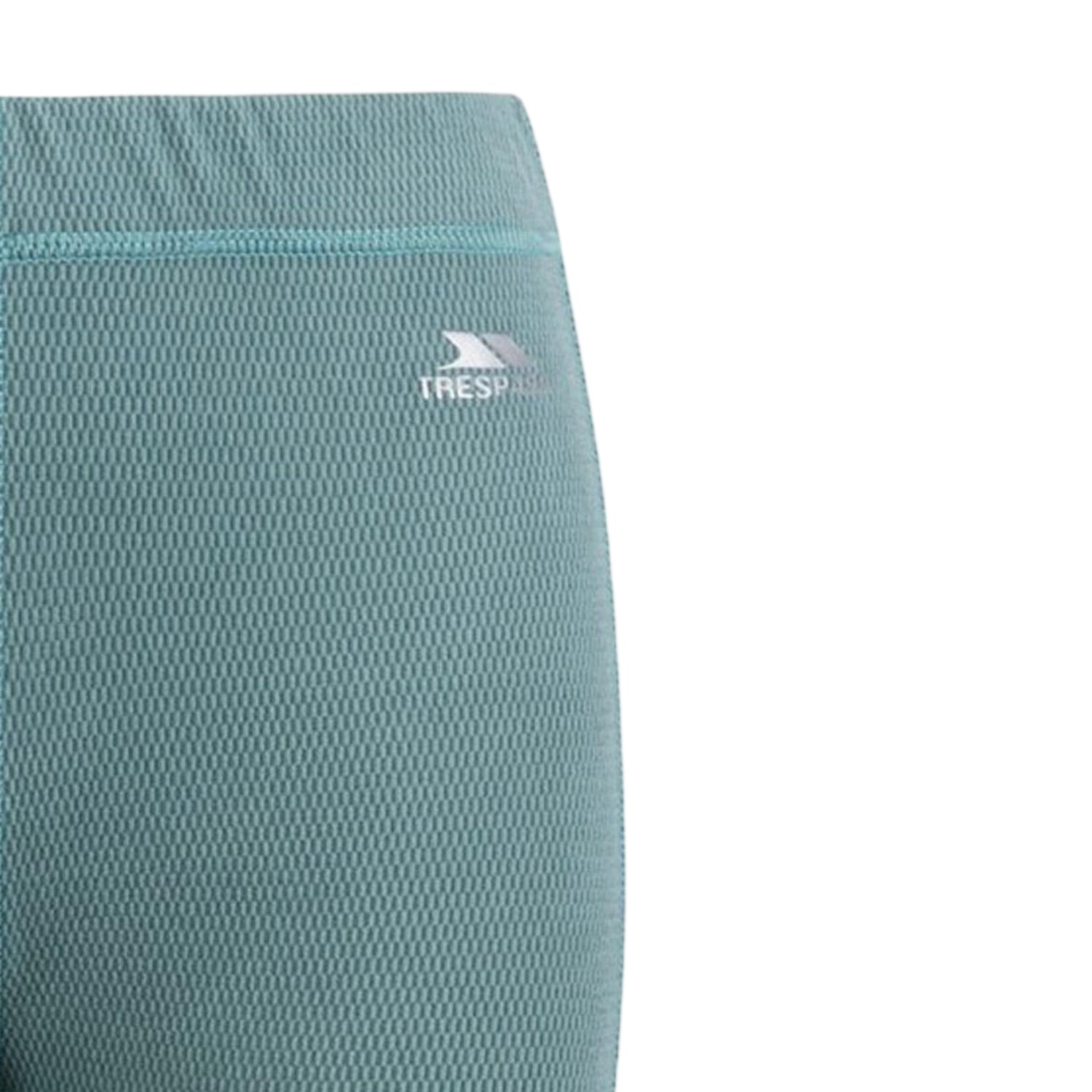 Pewter-Teal - Side - Trespass Womens-Ladies Sunita Ribbed Leggings