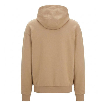 Medium Beige - Back - Hugo Mens Logo Hoodie