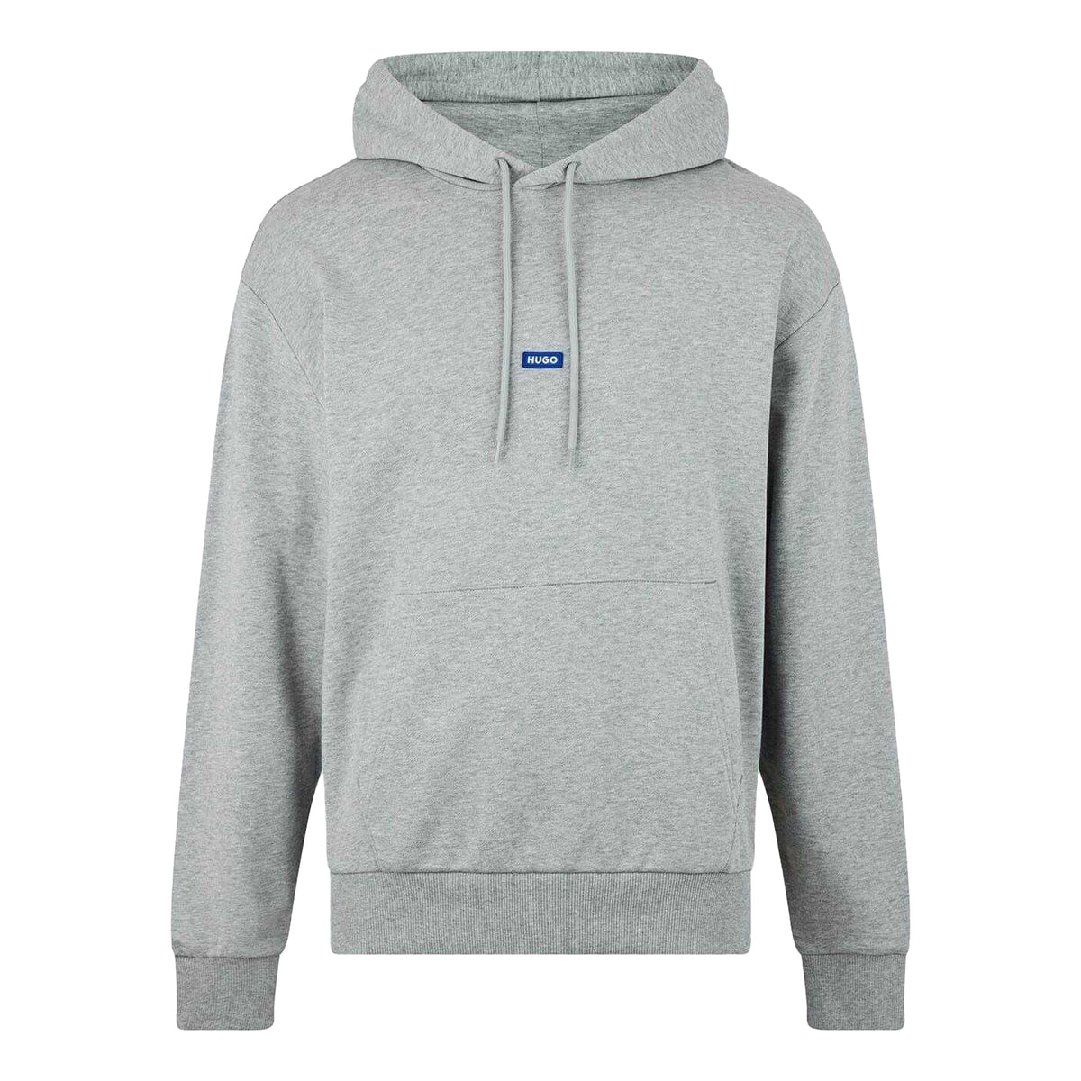 Grey Marl - Front - Hugo Mens Logo Hoodie