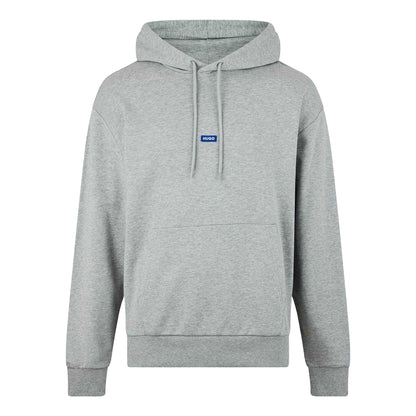 Grey Marl - Front - Hugo Mens Logo Hoodie
