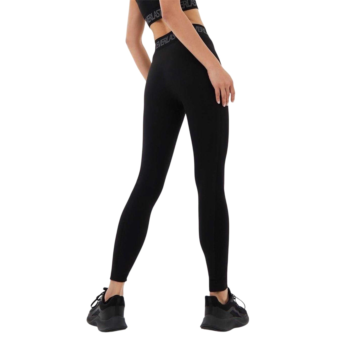 Black - Back - Everlast Womens-Ladies Logo Seamless Leggings