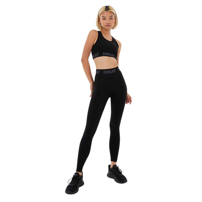 Black - Lifestyle - Everlast Womens-Ladies Logo Seamless Leggings