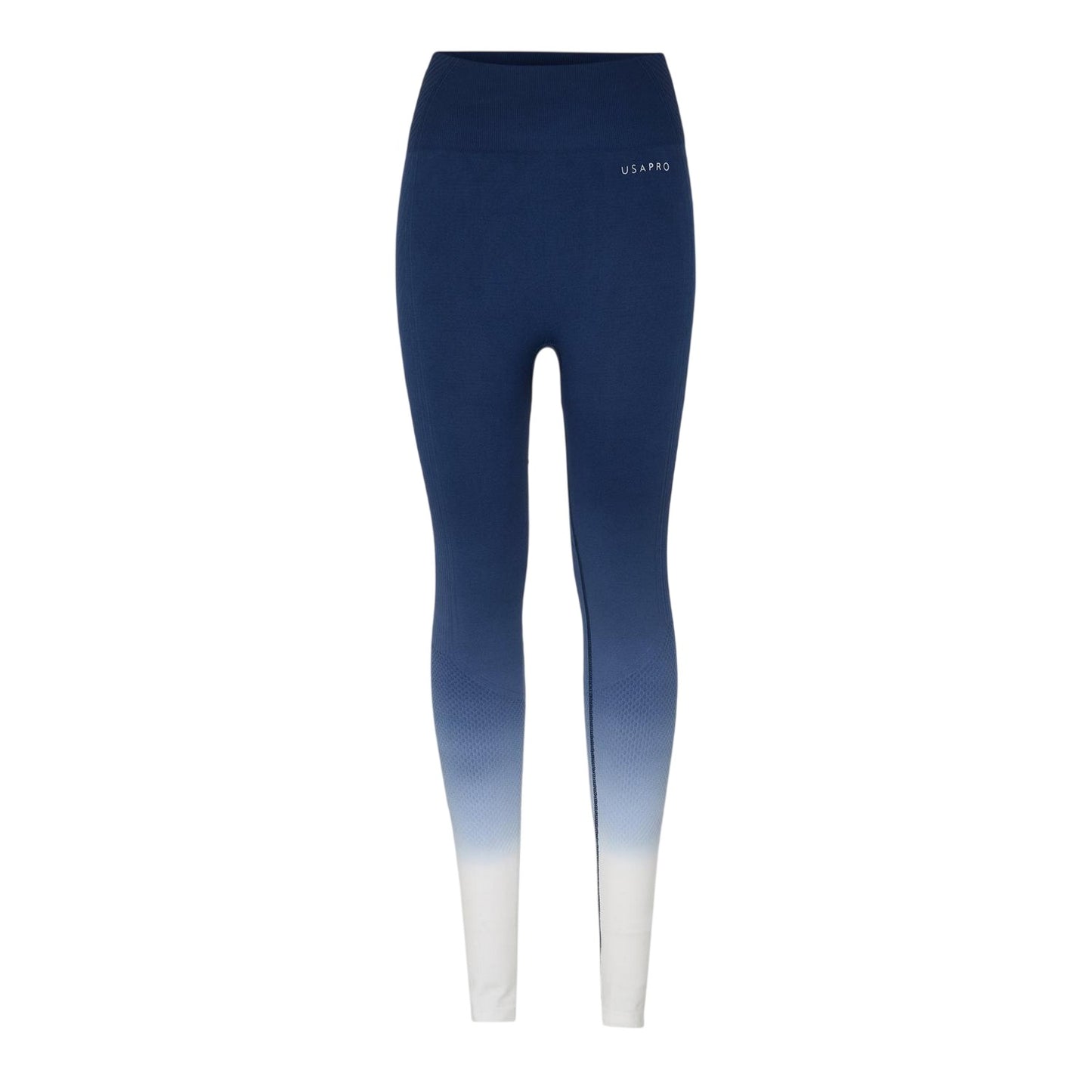 Navy-White - Front - USA Womens-Ladies Ombre Leggings