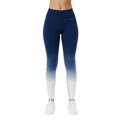 Navy-White - Side - USA Womens-Ladies Ombre Leggings