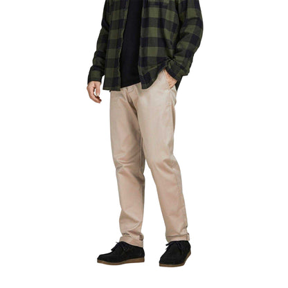 Beige - Side - Jack And Jones Mens KanePablo Cotton Blend Chinos