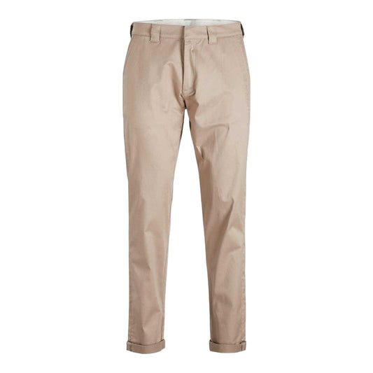 Beige - Front - Jack And Jones Mens KanePablo Cotton Blend Chinos
