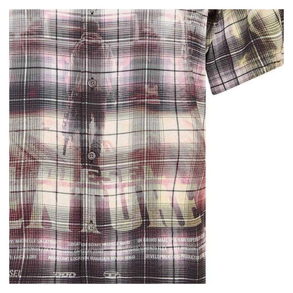 Black - Side - Diesel Mens S-Tilborg Graphic Collared Shirt