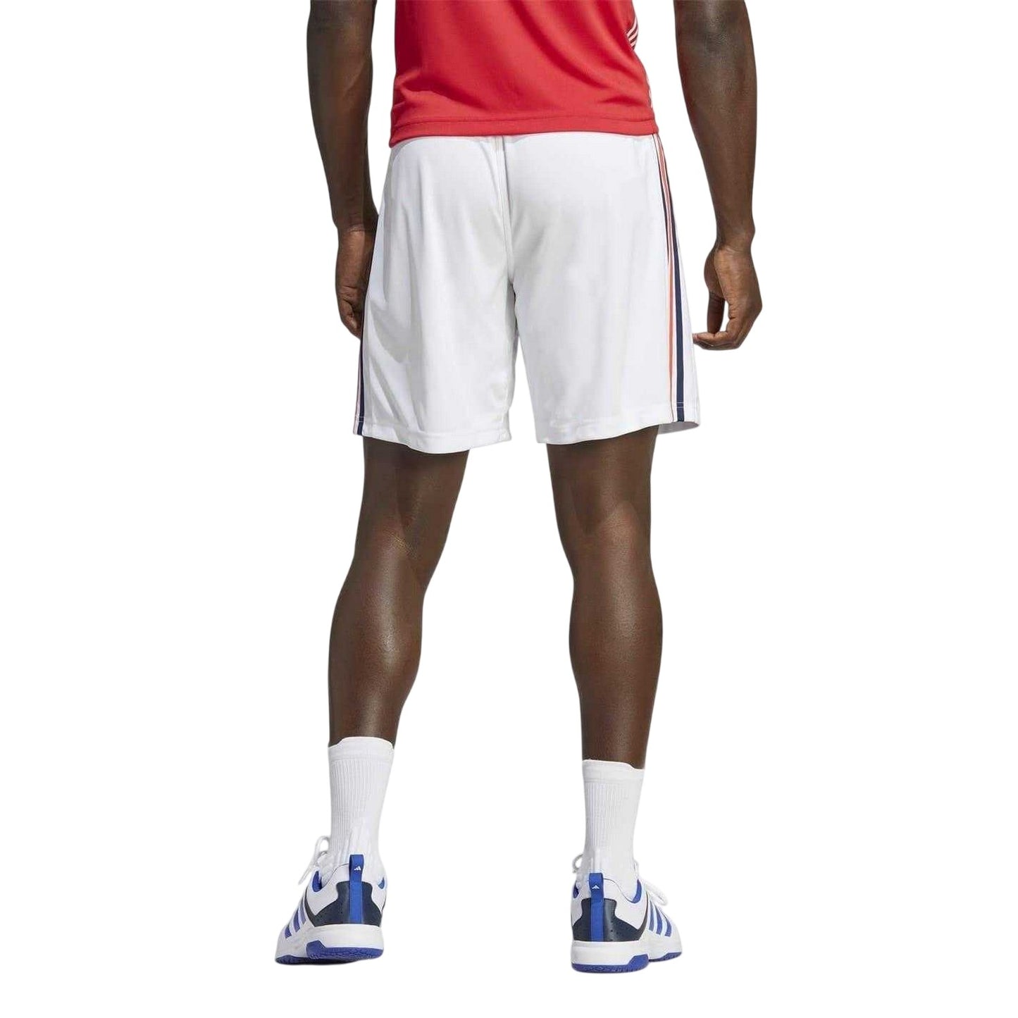 White-Navy-Red - Back - Adidas Mens France Handball Shorts