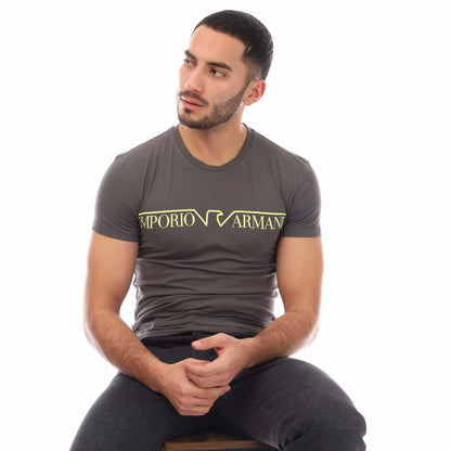 Grey - Lifestyle - Emporio Armani Mens Crew Neck T-Shirt