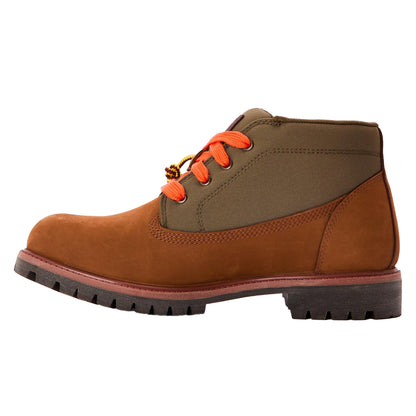 Medium Brown - Back - Timberland Mens Premium Leather Mid Cut Chukka Boots