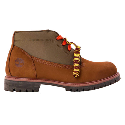 Medium Brown - Front - Timberland Mens Premium Leather Mid Cut Chukka Boots