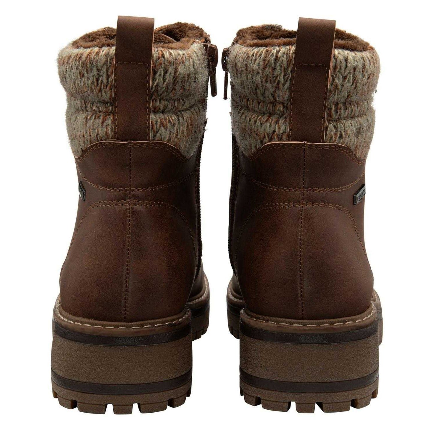 Brown - Back - Lotus Shoes Womens-Ladies Stefani Waterproof Ankle Boots