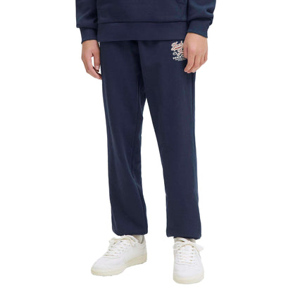 Sky Captain - Side - Jack And Jones Boys Cotton Blend Relaxed Fit Joggers