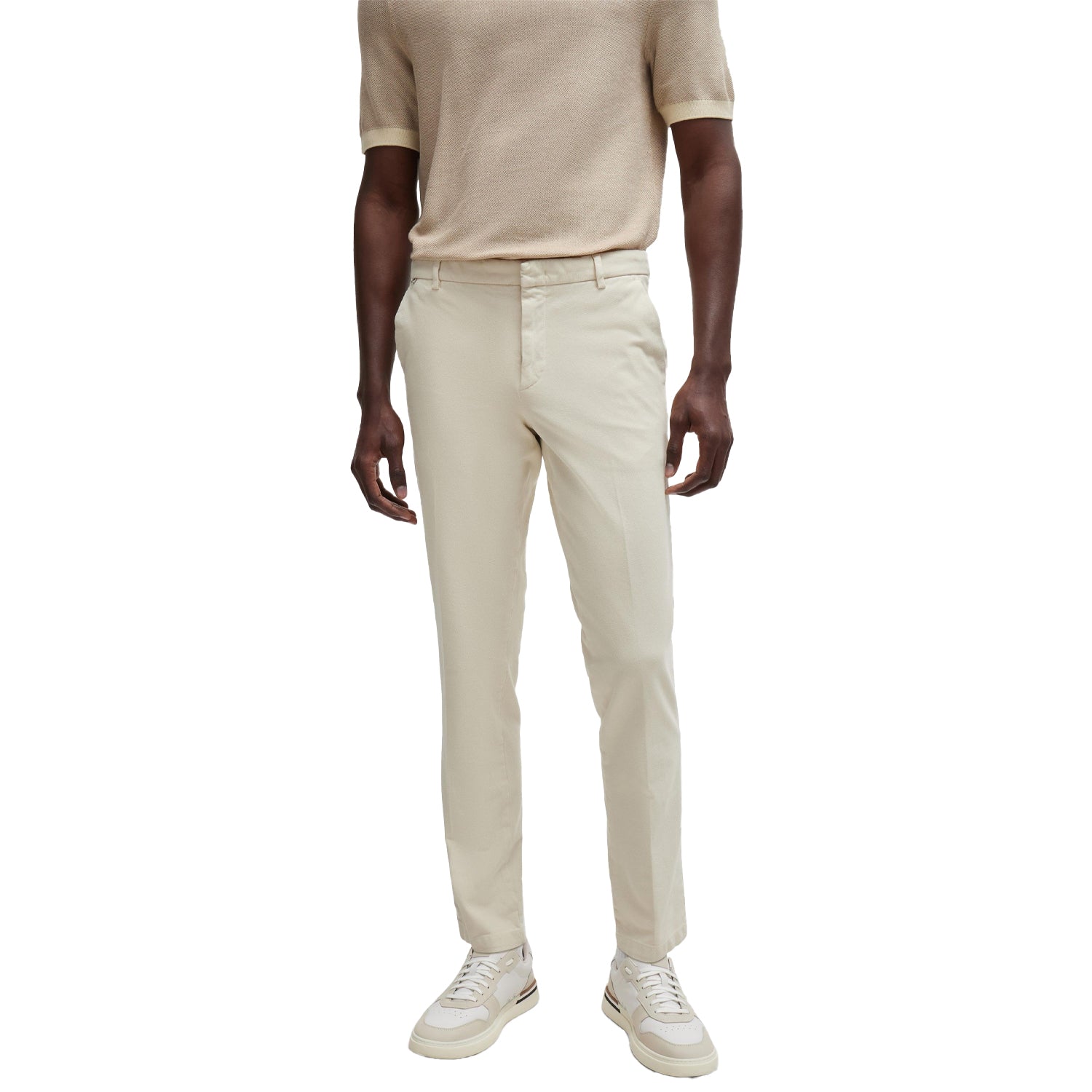 White - Side - Boss Mens Kaito1 Casual Chinos