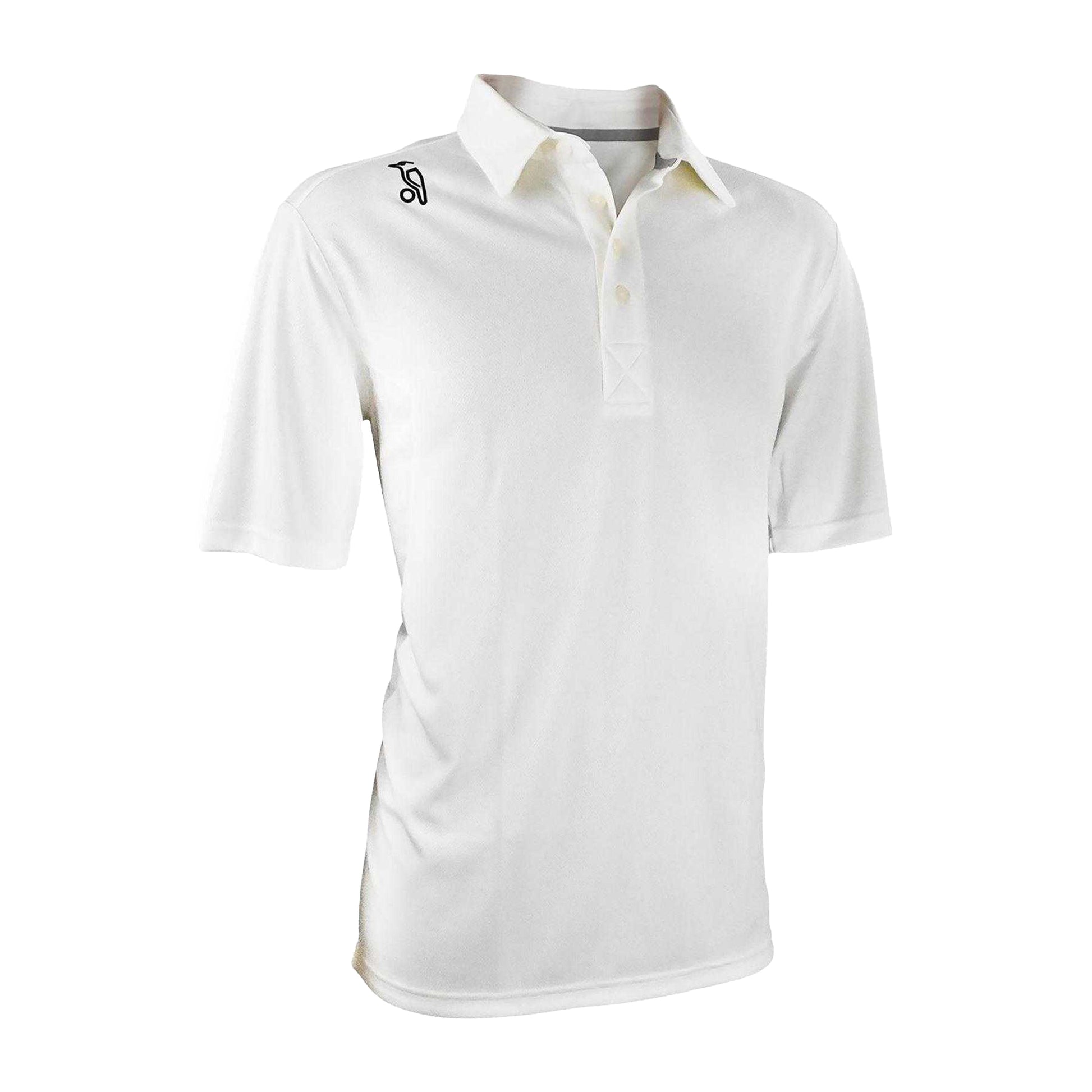 Cream - Front - Kookaburra Mens Elite Logo Cricket Shirt