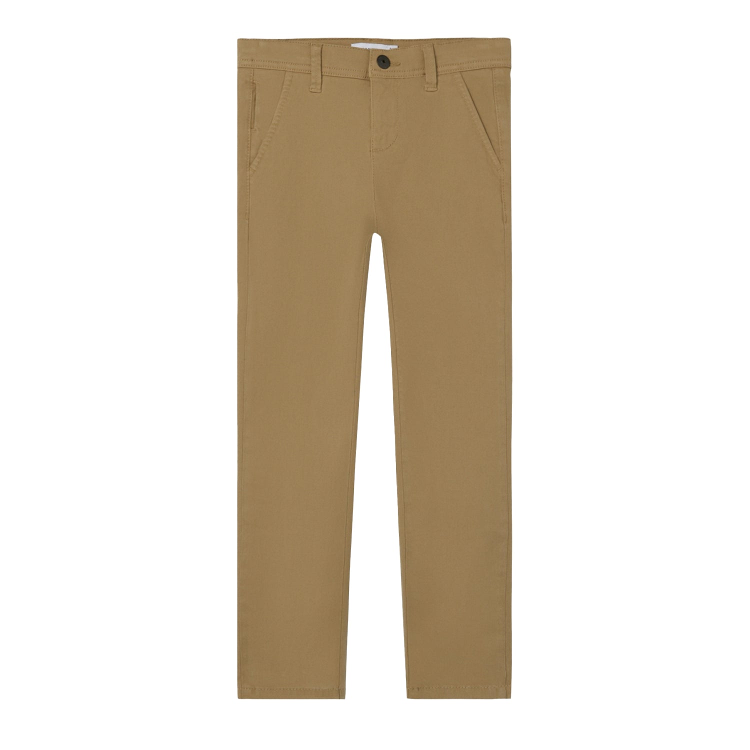 Brown - Front - Name It Boys Straight Leg Slim Chinos