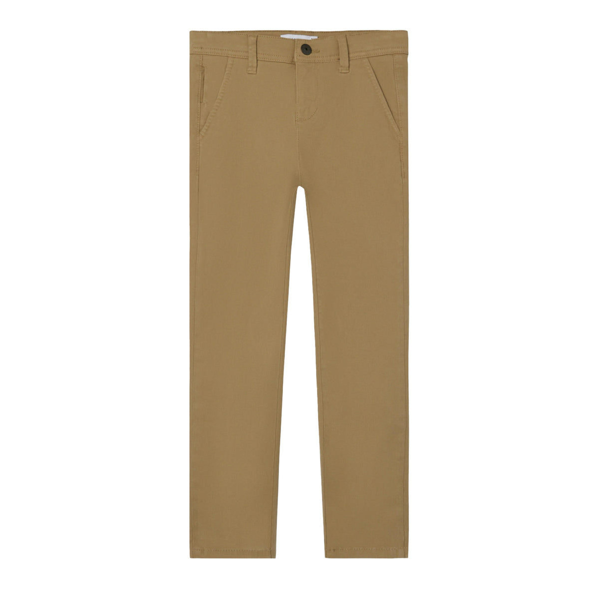 Brown - Front - Name It Boys Straight Leg Slim Chinos