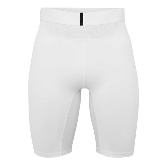White - Front - Adidas Mens Fitted Compression Shorts