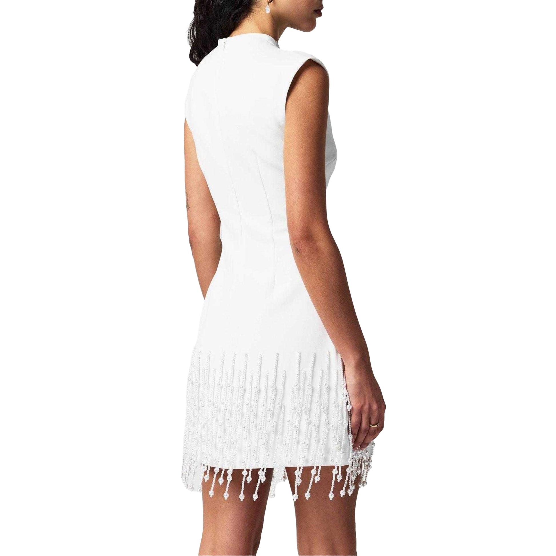 White - Lifestyle - Odd Muse Womens-Ladies Pearl Drop Sleeve Dress