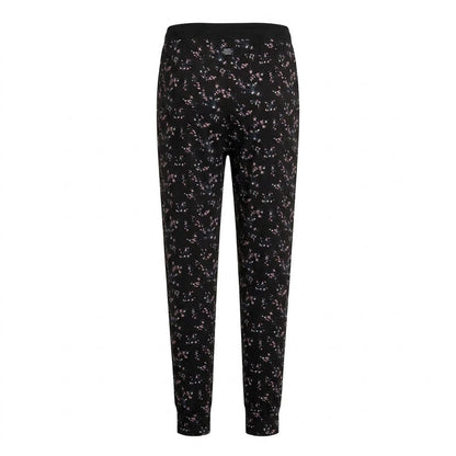 Black - Back - CCDK Copenhagen Womens-Ladies Floral Pyjama Bottoms