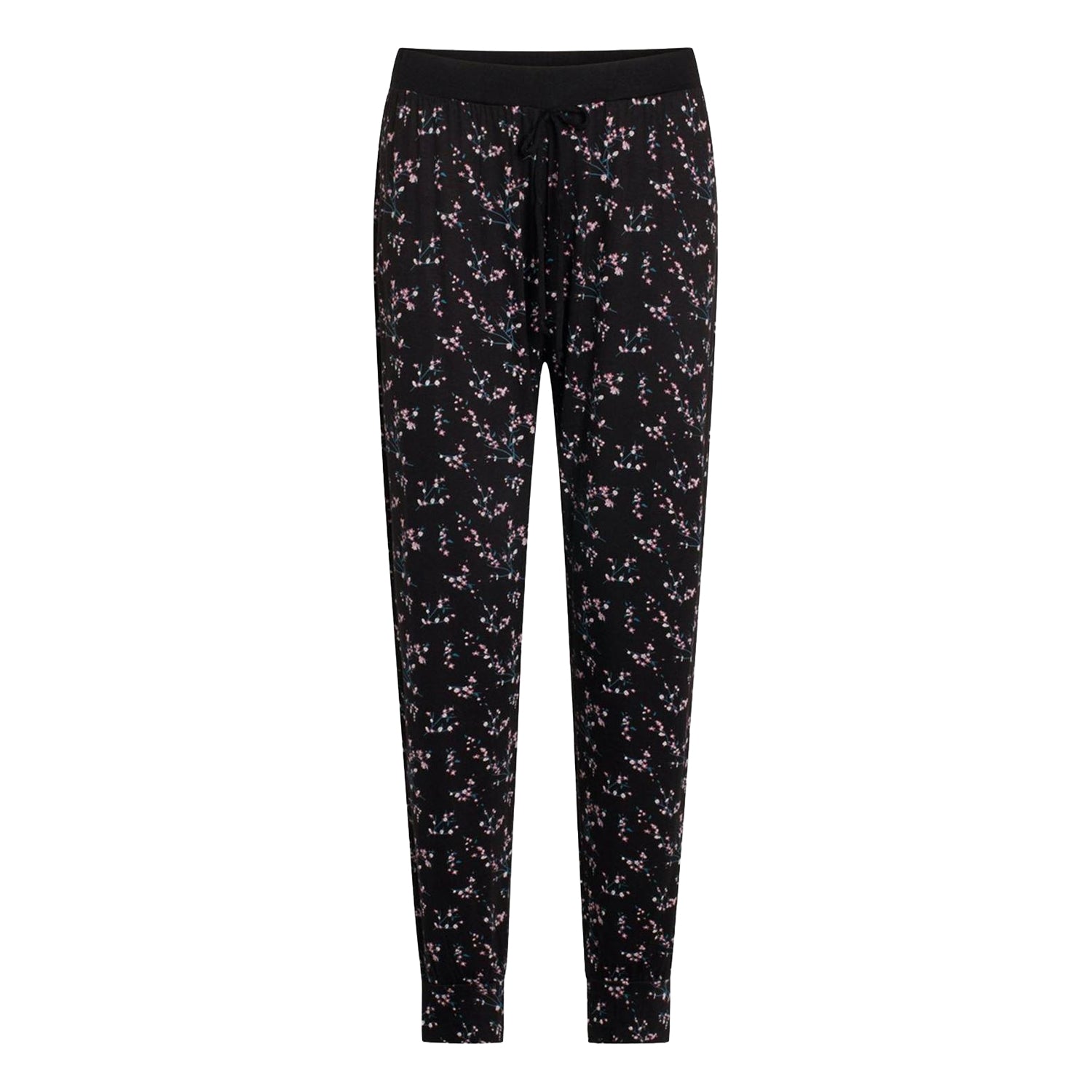 Black - Front - CCDK Copenhagen Womens-Ladies Floral Pyjama Bottoms