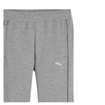 Grey - Side - Puma Boys TeamFINAL Casuals Knitted Joggers