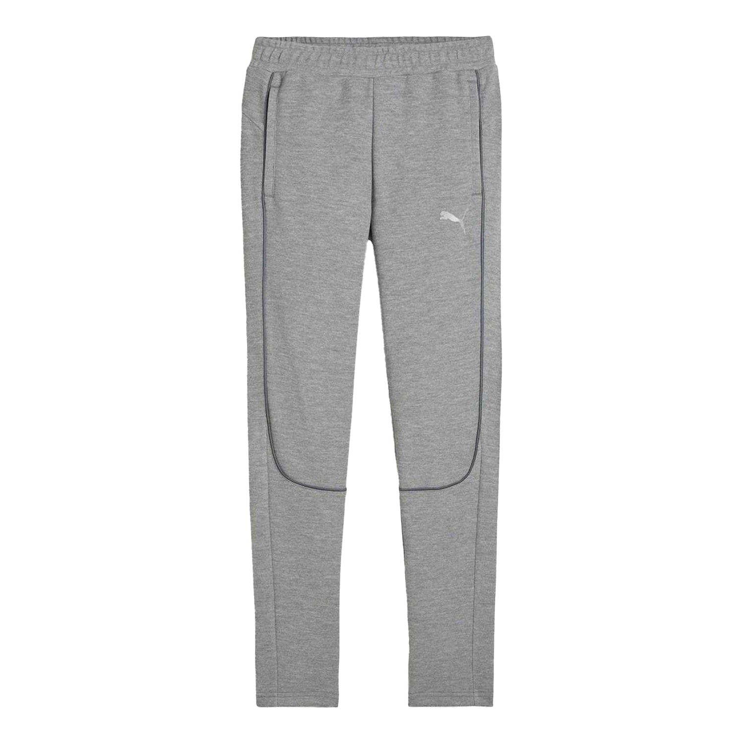 Grey - Front - Puma Boys TeamFINAL Casuals Knitted Joggers