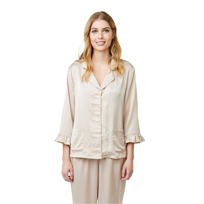 Moonlight - Side - CCDK Copenhagen Womens-Ladies Saga Plain Satin Pyjama Top