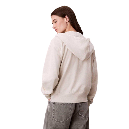 Vanilla Heather - Back - Calvin Klein Womens-Ladies Full Zip Hoodie