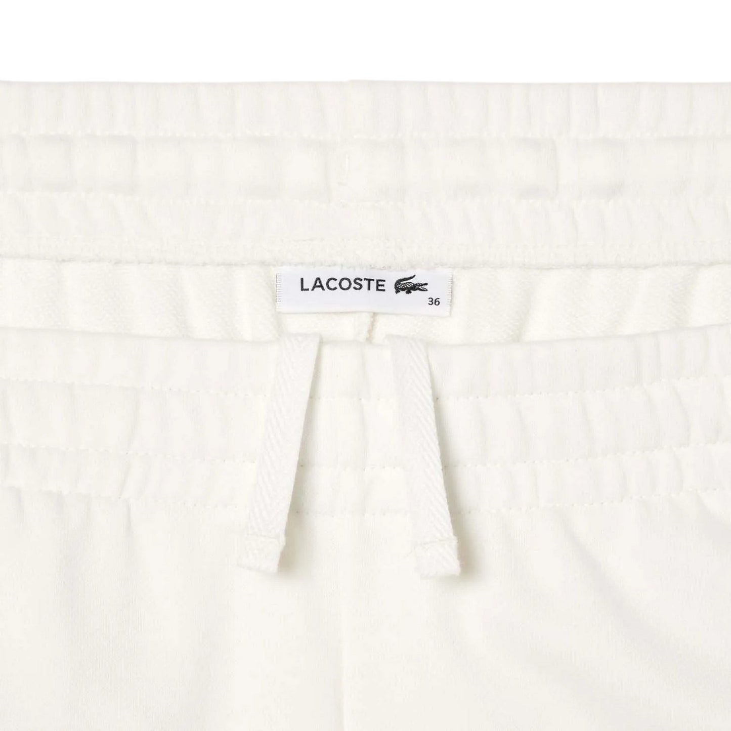 Cream - Side - Lacoste Womens-Ladies Straight Leg Jogging Bottoms
