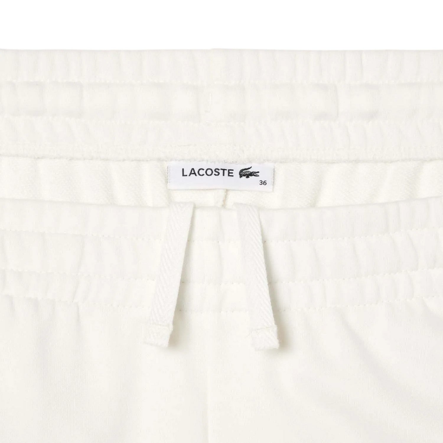 Cream - Side - Lacoste Womens-Ladies Straight Leg Jogging Bottoms