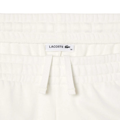 Cream - Side - Lacoste Womens-Ladies Straight Leg Jogging Bottoms