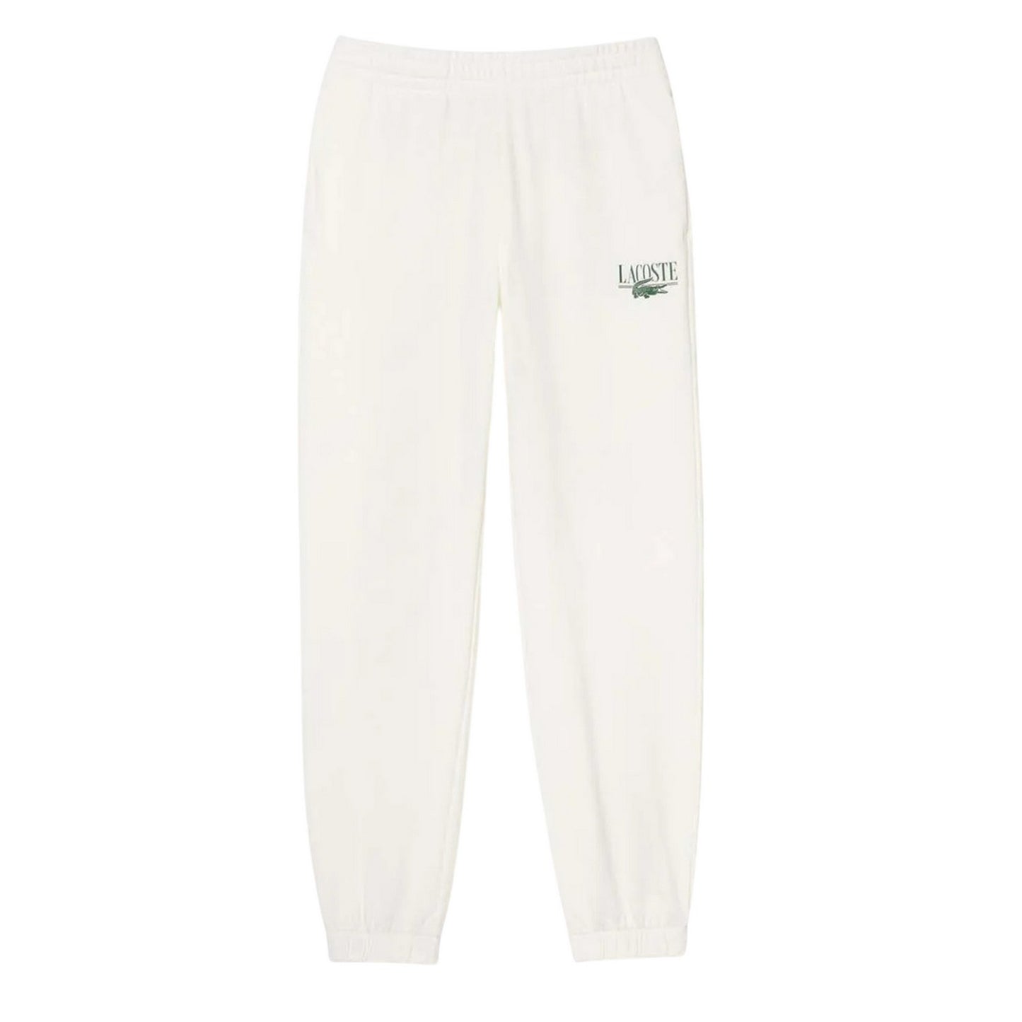 Cream - Front - Lacoste Womens-Ladies Straight Leg Jogging Bottoms