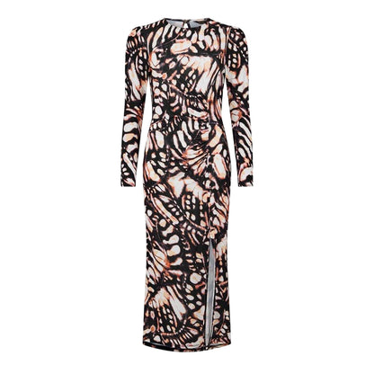 Multicoloured - Front - Biba Womens-Ladies Butterfly Midi Dress