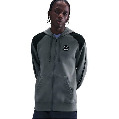 Grey-Black - Front - Nike Mens Move Full Zip Hoodie