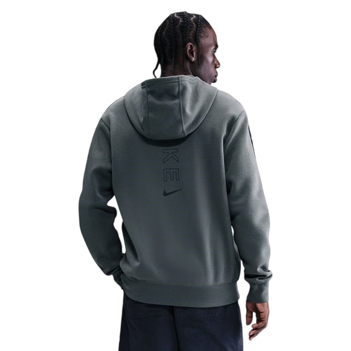 Grey-Black - Back - Nike Mens Move Full Zip Hoodie