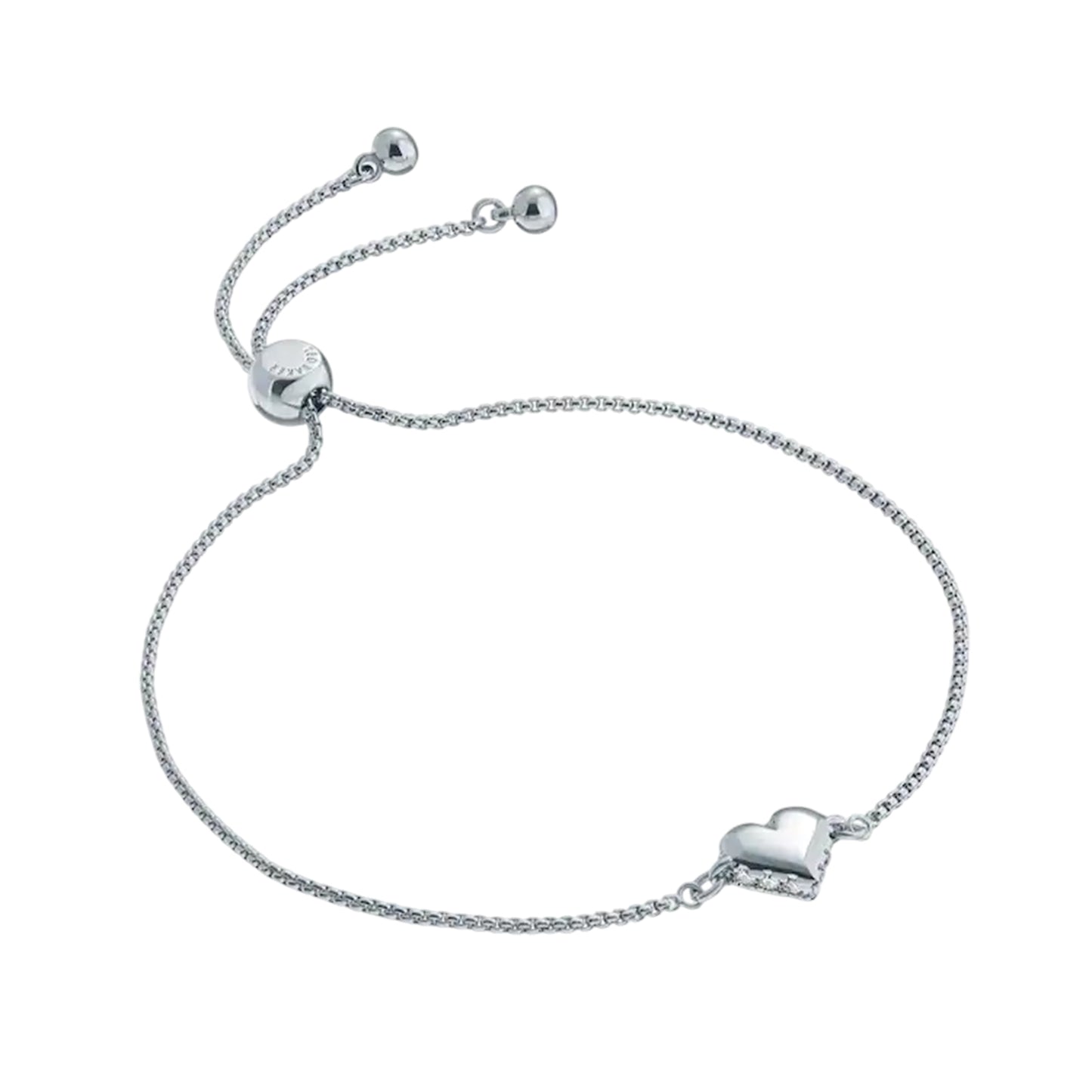 Silver-Crystal - Back - Ted Baker Womens-Ladies Sarsah Heart Everyday Charm Bracelet