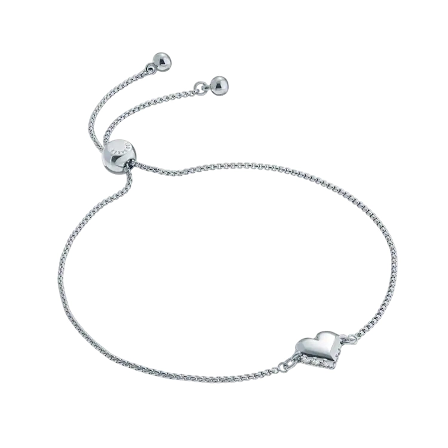 Silver-Crystal - Back - Ted Baker Womens-Ladies Sarsah Heart Everyday Charm Bracelet