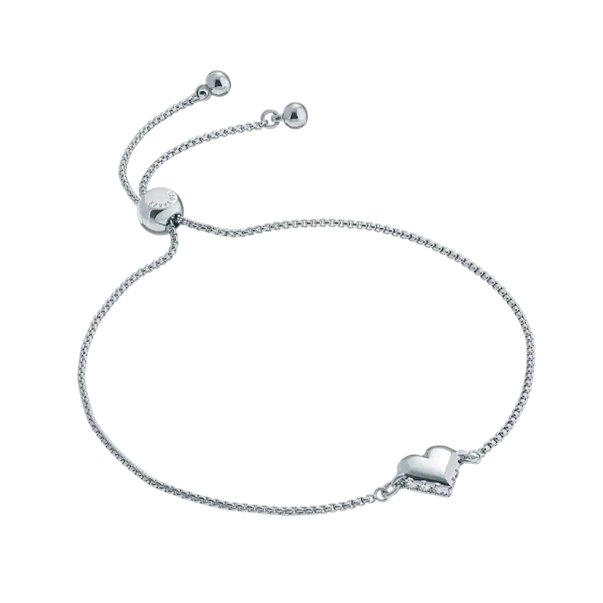 Silver-Crystal - Back - Ted Baker Womens-Ladies Sarsah Heart Everyday Charm Bracelet