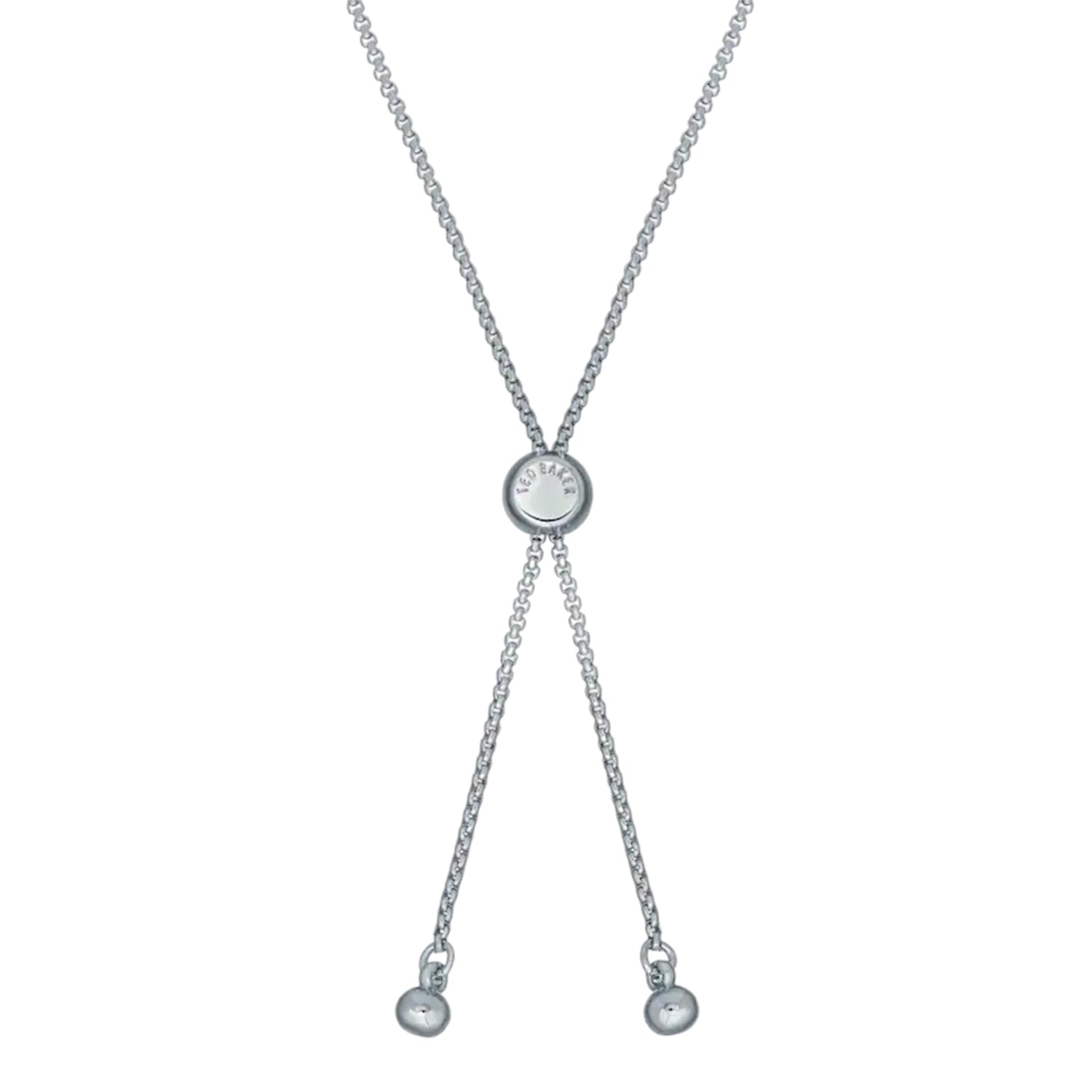 Silver-Crystal - Side - Ted Baker Womens-Ladies Sarsah Heart Everyday Charm Bracelet
