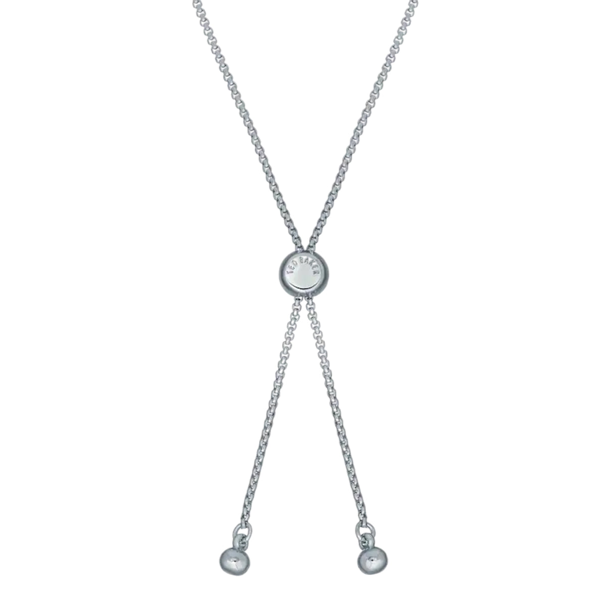 Silver-Crystal - Side - Ted Baker Womens-Ladies Sarsah Heart Everyday Charm Bracelet
