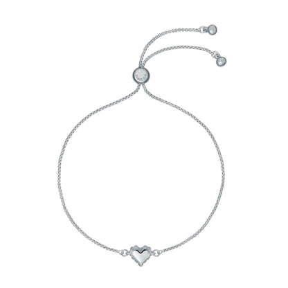 Silver-Crystal - Front - Ted Baker Womens-Ladies Sarsah Heart Everyday Charm Bracelet