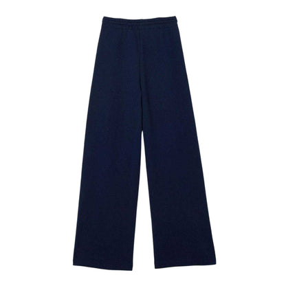 Navy - Back - Lacoste Womens-Ladies Organic Cotton Relaxed Fit Sweatpants