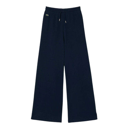 Navy - Front - Lacoste Womens-Ladies Organic Cotton Relaxed Fit Sweatpants